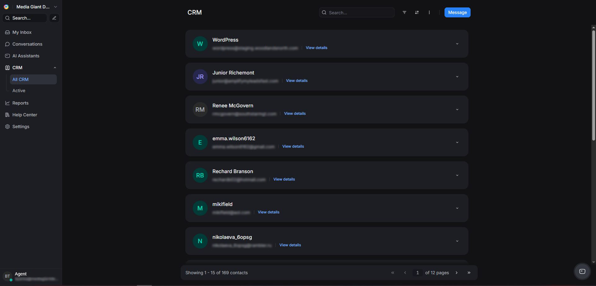 Media Giant Design CRM