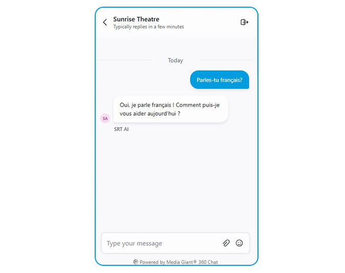Media Giant Chat Language Assist