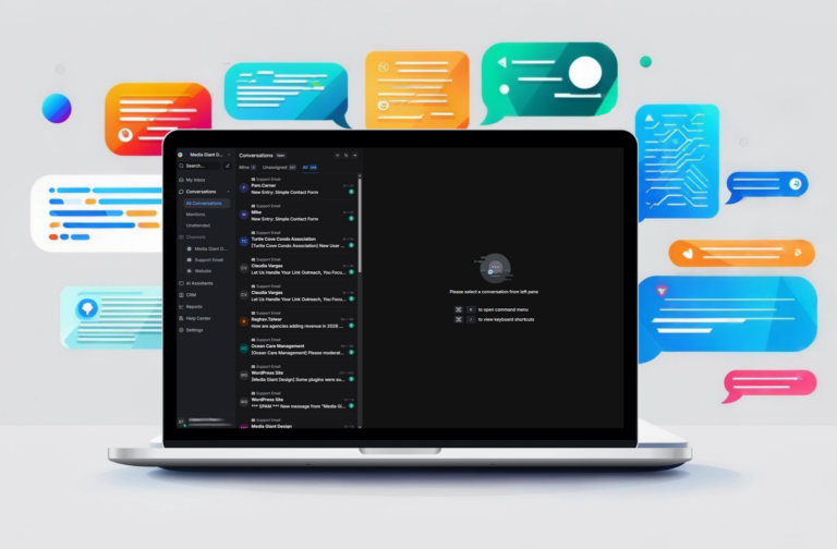 Media Giant Chat AI Inbox view