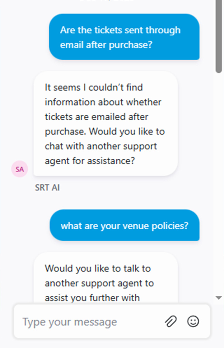 Chat AI mobile display